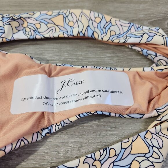 J. Crew Curved-waist Cheeky Bikini Bottom Kaleidoscope New W Tags Women's Size M - Picture 7 of 16
